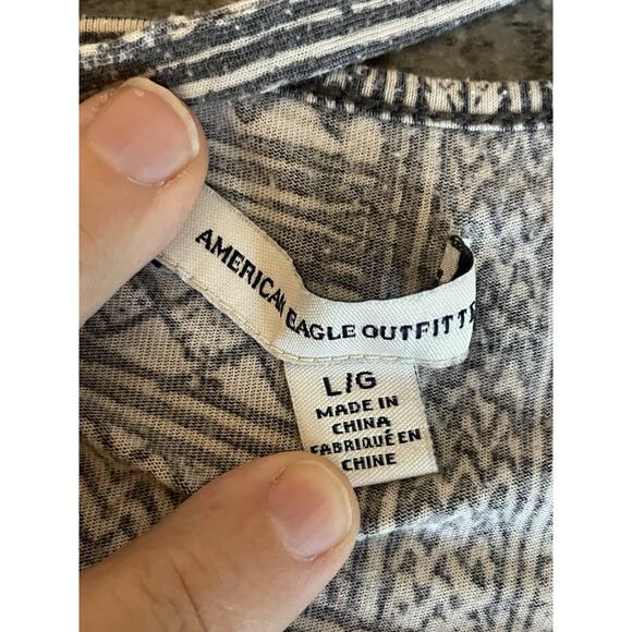 Y2k American Eagle Dress Womens Large Geometric Boho Criss Cross Strap Back - Picture 5 of 9